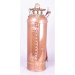 A VINTAGE COPPER FIRE EXTINGUISHER