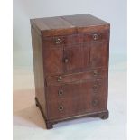 A GEORGE III MAHOGANY LIFT TOP WASH STAND