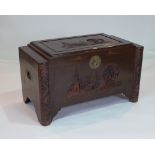 A MODERN CHINESE CAMPHOR WOOD TRUNK