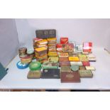 A GROUP OF MOSTLY EARLY 20TH CENTURY TINS, INCLUDING CIGARETTE AND OTHERS