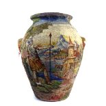A ROMAN STYLE PAINTED POTTERY OIL JAR