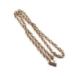 A 14CT GOLD OVAL LINK NECKCHAIN