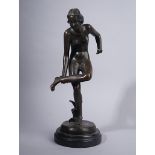 A FRENCH BRONZE OF A FEMALE NUDE