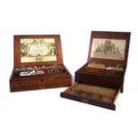 REEVES & SONS; A MAHOGANY CASED ARTIST’S PAINT BOX AND ANOTHER (2)