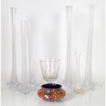 GLASSWARE, A GROUP OF 19TH CENTURY AND LATER GLASS, INCLUDING DECANTERS, DRINKING GLASSES,...
