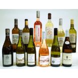 12 BOTTLES FRENCH WHITE AND ROSÉ WINE