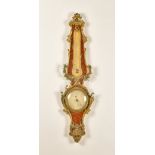 AN ORMOLU-MOUNTED KINGWOOD BAROMETER