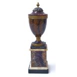 A REGENCY DERBYSHIRE BLUE JOHN ORNAMENTAL URN