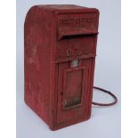 A GEORGE VI (1936 - 1952) RED PAINTED ROYAL MAIL POST BOX