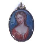 A PORTRAIT MINIATURE OF A YOUNG LADY