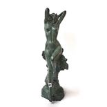 ROBIN BUICK (IRISH, B.1940); A VERDIGRIS PATINATED BRONZE CAST OF A FEMALE SEATED NUDE