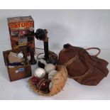 COLLECTABLES INCLUDING A BAKELIGHT TELEPHONE, SATURN 13. INCH ROBERT, BASE BALLS AND SUNDRY (QTY)