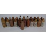 A QUANTITY OF EARLY 20TH CENTURY STONEWARE BOTTLES, VARIOUS LOCATIONS AND BREWERIES (QTY)