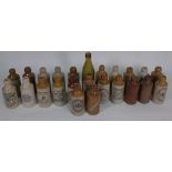 A QUANTITY OF EARLY 20TH CENTURY STONEWARE BOTTLES, VARIOUS LOCATIONS AND BREWERIES (QTY)