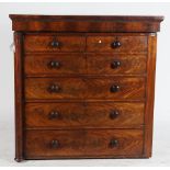 A VICTORIAN AND LATER MAHOGANY CHEST