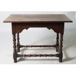 A 17TH CENTURY STYLE OAK SIDE TABLE