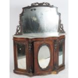 A VICTORIAN WALNUT AND MARBLE TOPPED CHIFFONIER