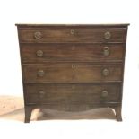 A GEORGE III MAHOGANY CHEST OF DRAWERS