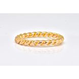 A FRENCH GOLD OVAL HINGED BANGLE