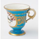 A SEVRES BLEU-CELESTE GROUND ICE CUP (TASSE A GLACE)