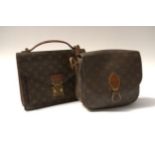 WITHDRAWN LOUIS VUITTON - A MONCEAU MONOGRAM LEATHER BAG AND ANOTHER SHOULDER BAG (2)