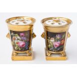 A PAIR OF DARTE FRERES, PARIS, POT POURRI VASES AND PIERCED COVERS (4)