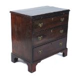 AN 18TH CENTURY MAHOGANY CHEST OF DRAWERS WITH BRUSHING SLIDE