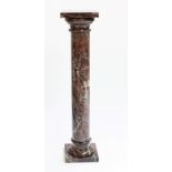 A ROSSO LEVANTO MARBLE PEDESTAL COLUMN OR JARDINIÈRE STAND