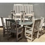 A PAINTED HARDWOOD OCTAGONAL GARDEN TABLE (9)