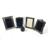 FIVE SILVER MOUNTED PHOTOGRAPH FRAMES (5)