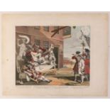 A LARGE FOLIO OF PRINTS INCLUDING, THE INVASION: FRANCE AND ENGLAND, AFTER WILLIAM HOGARTH ...