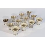 TWELVE AMERICAN SILVER CUPS (12)