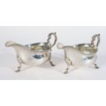 A PAIR OF SILVER SAUCEBOATS (2)