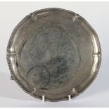 A GEORGE III SILVER SALVER