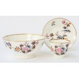 A SWANSEA PORCELAIN `KINGFISHER' PATTERN LONDON SHAPED COFFEE CUP AND SAUCER AND A SLOP BOWL (3)