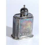 A GEORGE I BRITANNIA STANDARD SILVER TEA CADDY