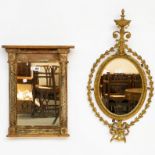 AN 18TH CENTURY ITALIAN POLYCHROME PAINTED PINE PIER MIRROR (2)