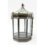 AN OCTAGONAL PAGODA STYLE PAINTED LANTERN