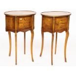 A PAIR OF LOUIS XVI STYLE GILT-METAL MOUNTED KINGWOOD BEDSIDE TABLES (2)