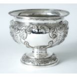 A LATE VICTORIAN SILVER BOWL