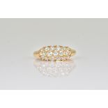 A VICTORIAN 18CT GOLD AND DIAMOND RING