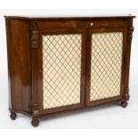 A GEORGE IV ROSEWOOD SIDE CABINET