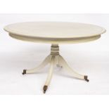 A GEORGE III STYLE GREY PAINTED KITCHEN/CENTRE TABLE