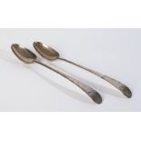 A PAIR OF GEORGE III SILVER BASTING SPOONS (2)