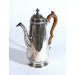 A GEORGE II SILVER COFFEE POT