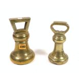 TWO 19TH CENTURY BRASS WEIGHTS (2)