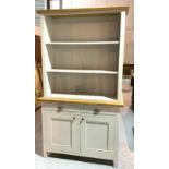 A MODERN WHITE PAINTED OAK TOPPED DRESSER