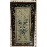 AN EARLY 20TH CENTURY CHINESE FRAMED SILK WORK PANEL