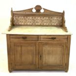 A 19th CENTURY MARBLE TOP WASH STAND