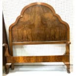 AN EARLY 20TH CENTURY WALNUT DOUBLE BED